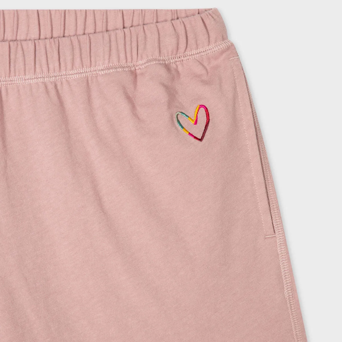 Paul Smith - Women's 'Swirl Heart' Jersey Shorts in Pink