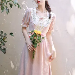 Petal Dew Vintage Academia Aesthetic Dress