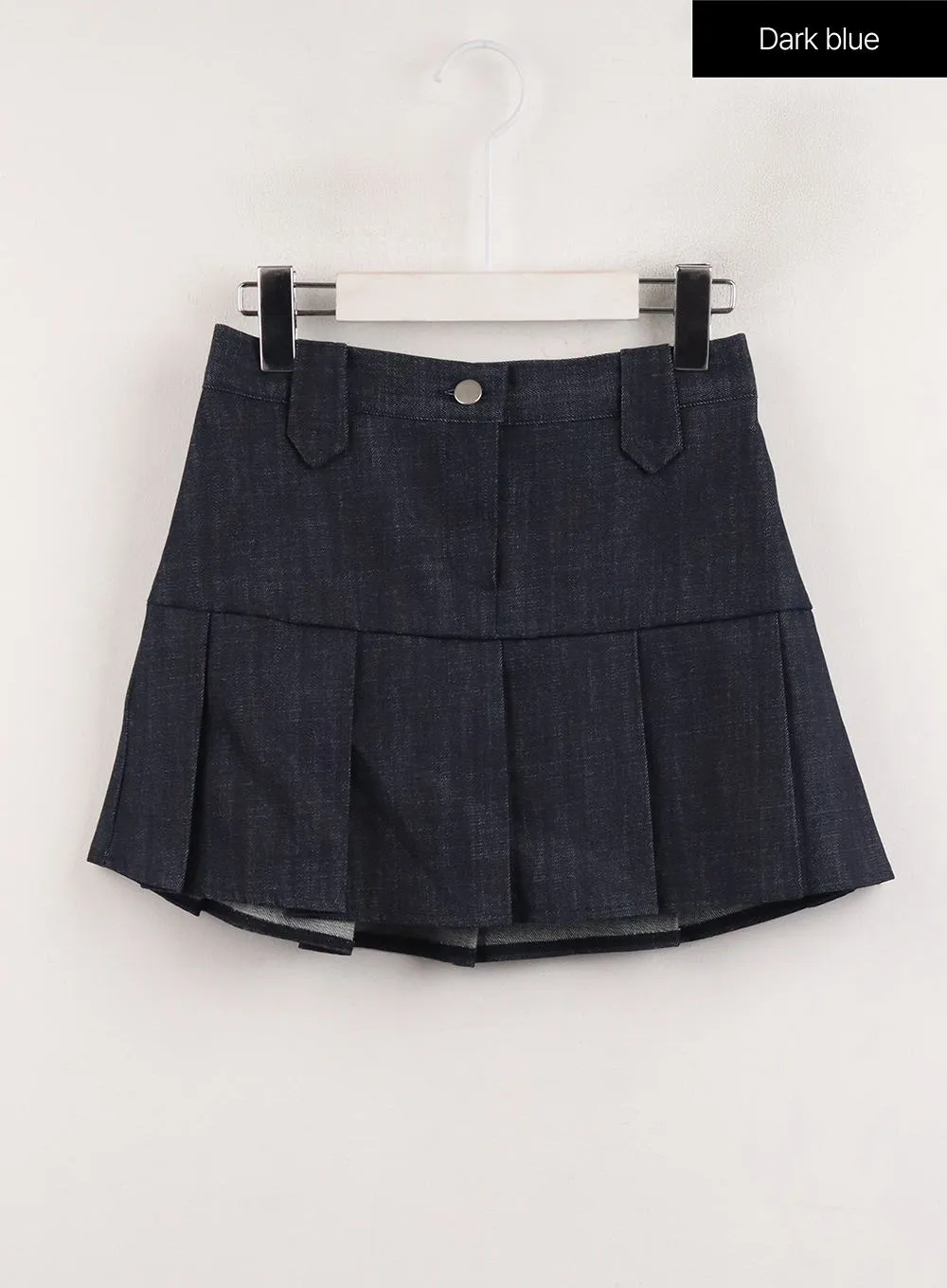 Pleated Denim Mini Skirt CJ415