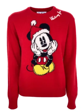 PULLOVER DONNA NATALIZIO RICAMO TOPOLINO