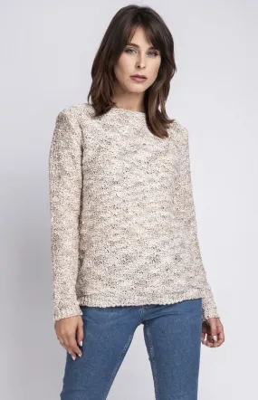 Pullover maille beige