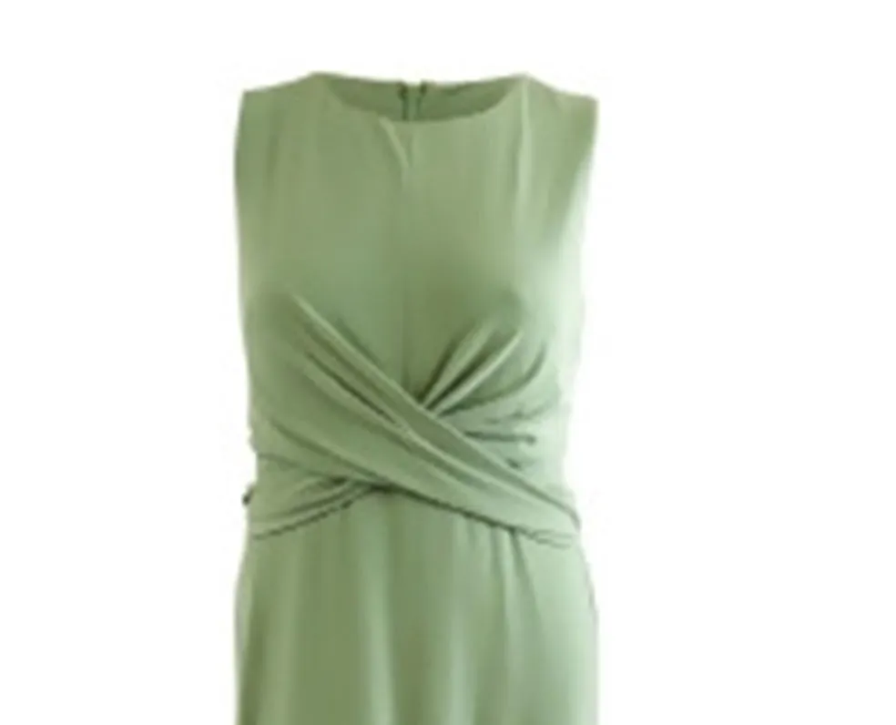 Ralph Lauren Women's Jersey Sleeveless Dress Green Size 14