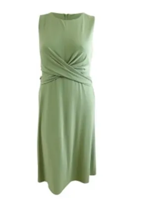 Ralph Lauren Women's Jersey Sleeveless Dress Green Size 14