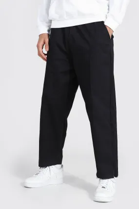 Relaxed Fit Chino Pants With Split Hem