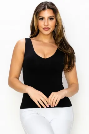 Reversible Seamless Black Tank