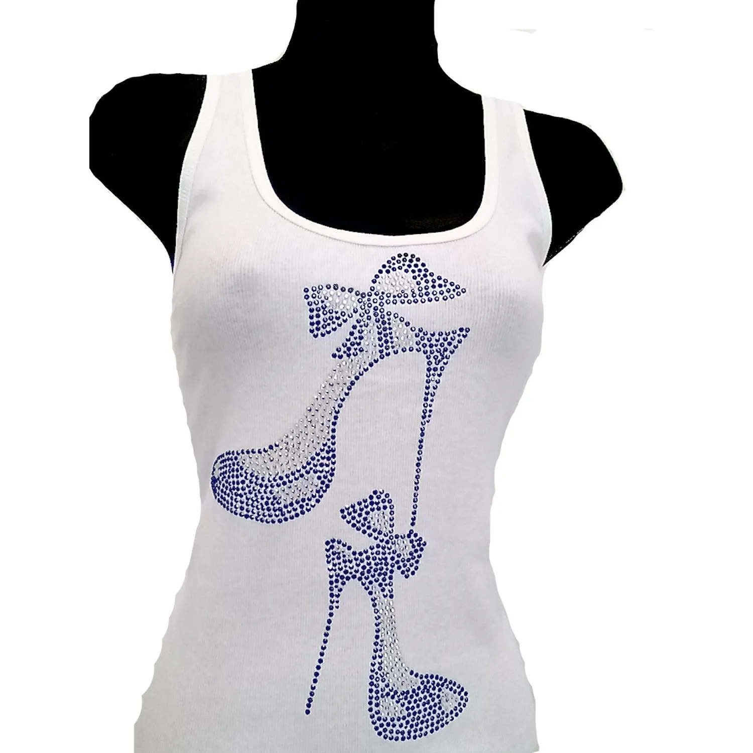 Rhinestone Bow Stiletto Tank Top