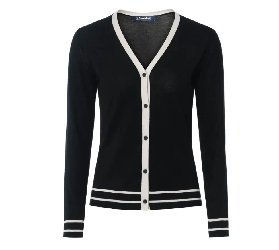 S Max Mara  |Wool Long Sleeves Plain Cardigans