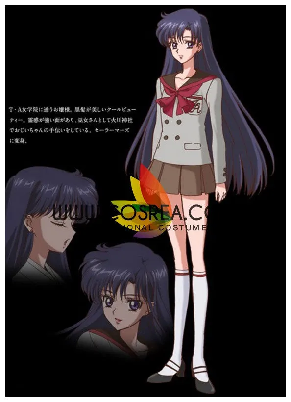 Sailormoon Crystal Rei Hino School Uniform Cosplay Costume