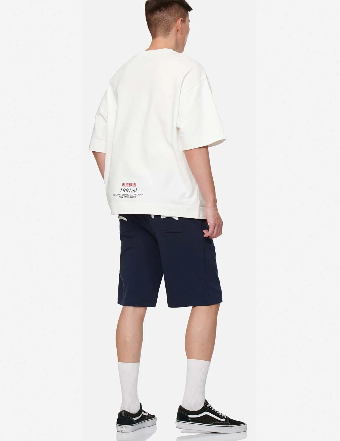 Seagull Print Sweat Shorts