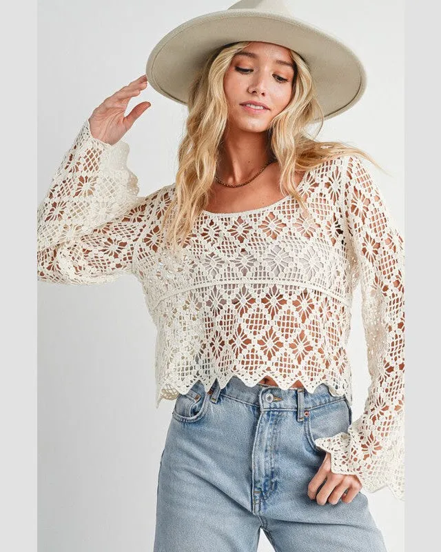 Sheer Crochet Pullover