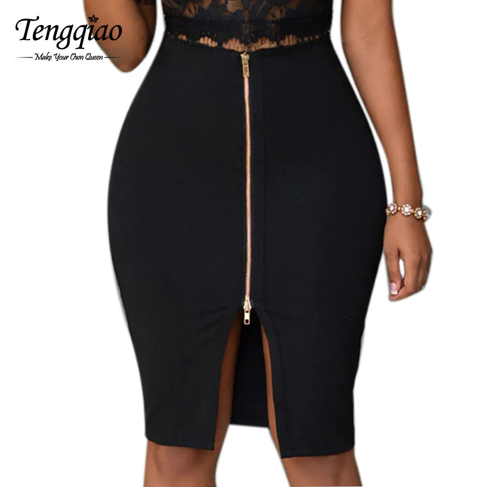 Short High Waist Pencil Skirt Bodycon Black Sexy Mini Skirts Bandage Pencil For Work Midi Skirts SM6