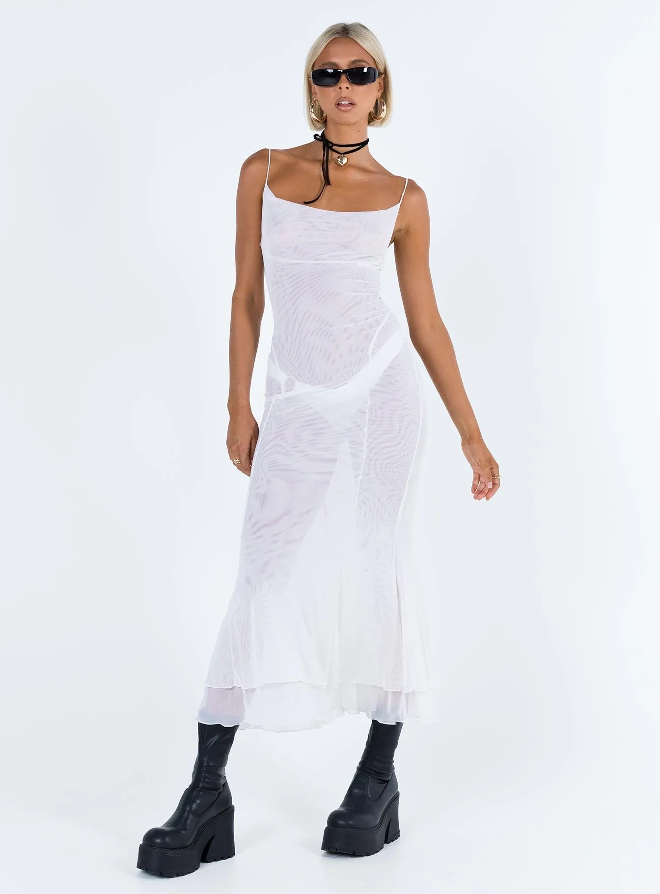 Sikora Vintage Maxi Dress White