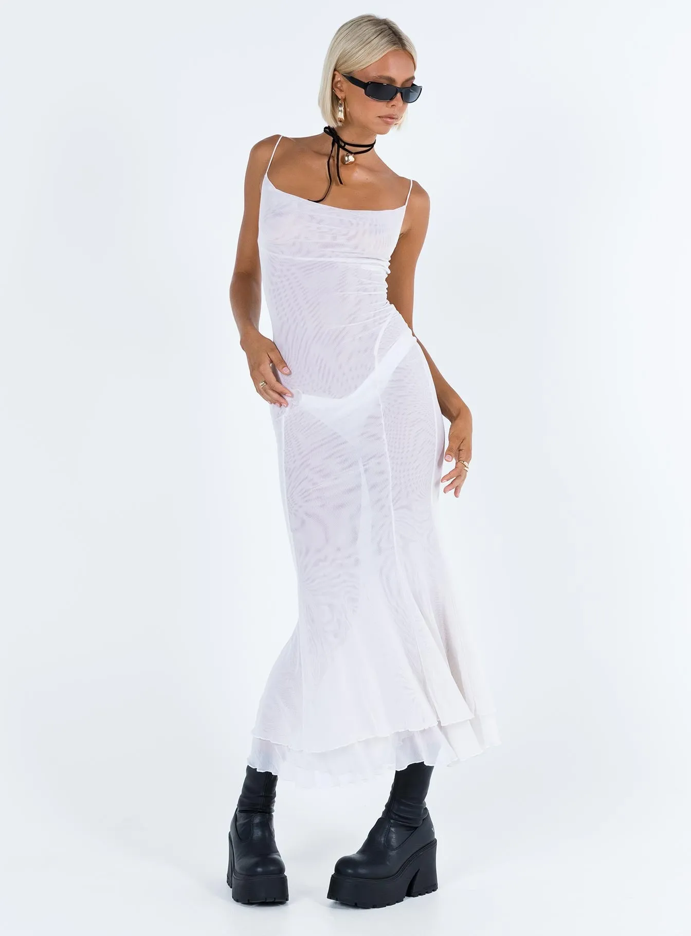 Sikora Vintage Maxi Dress White