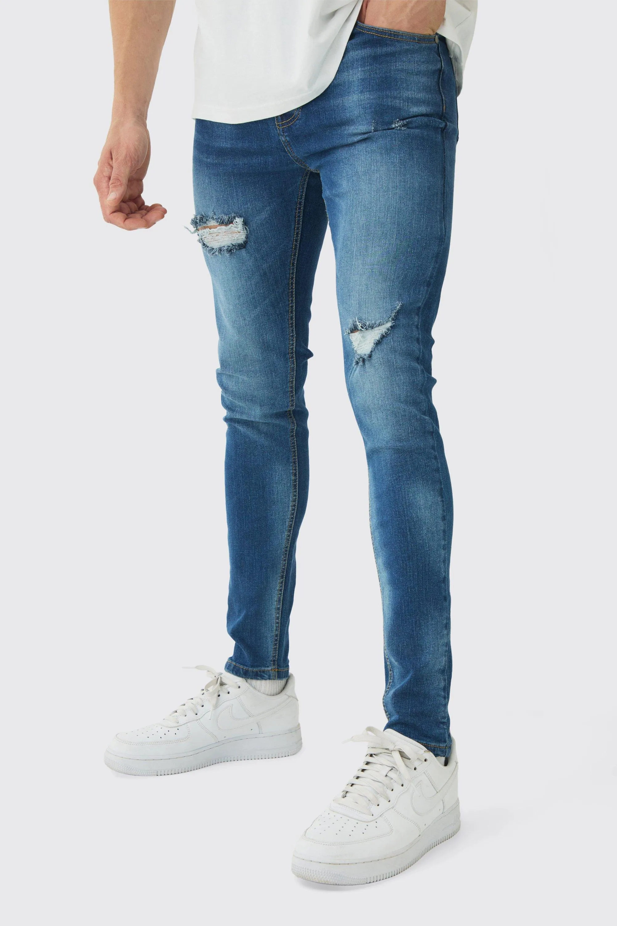 Skinny Stretch Ripped Jeans