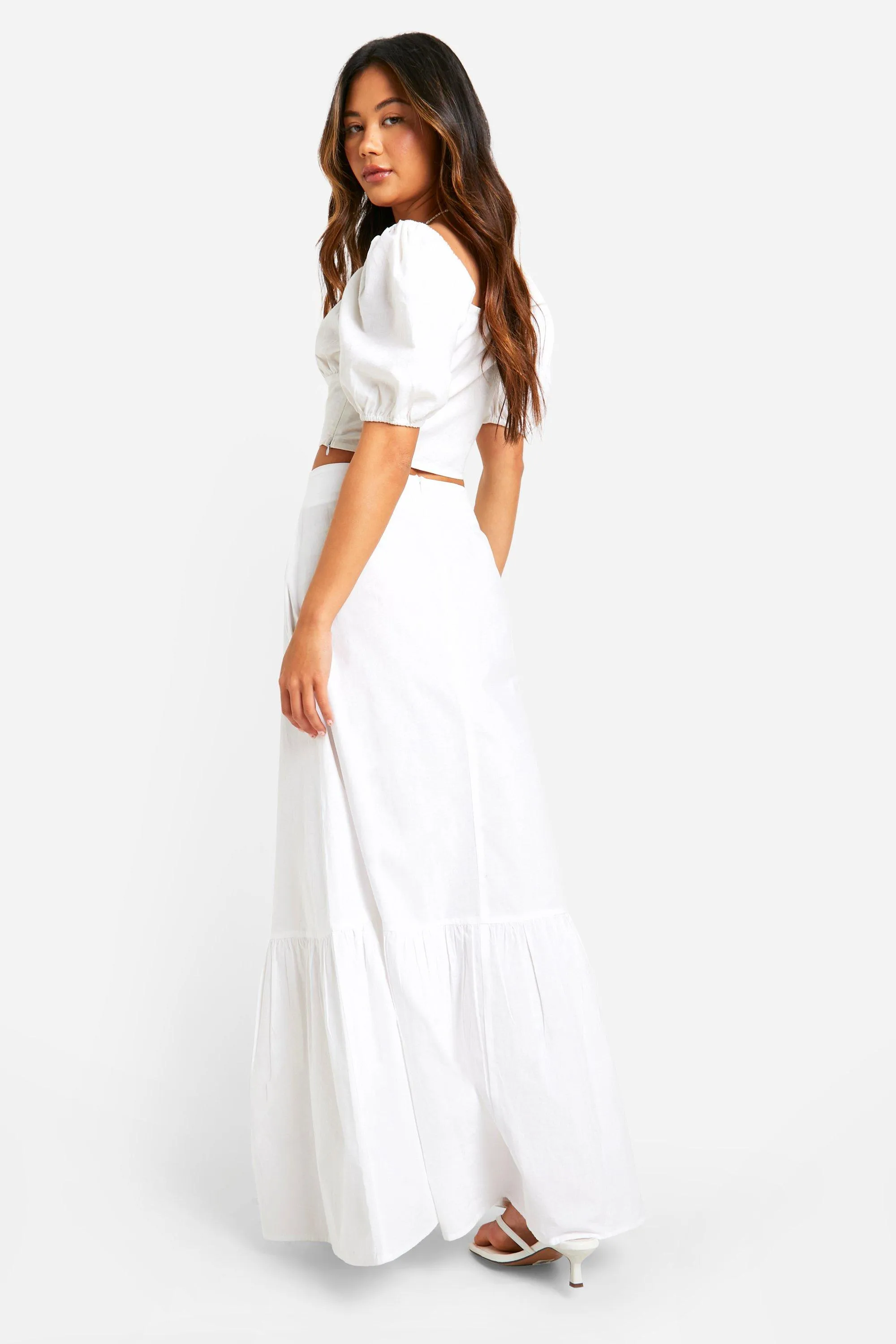 Skirts | Cotton Poplin Maxi Skirt | boohoo