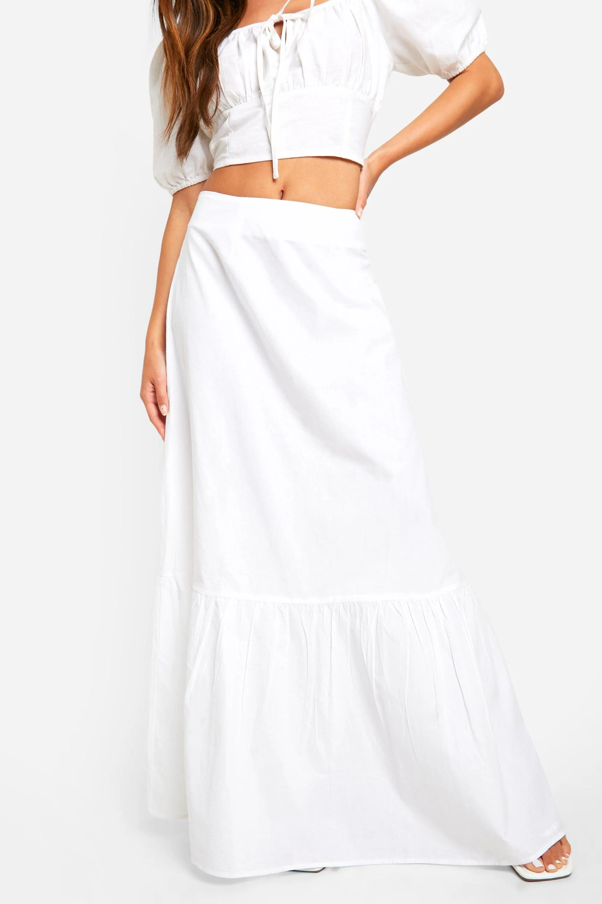 Skirts | Cotton Poplin Maxi Skirt | boohoo