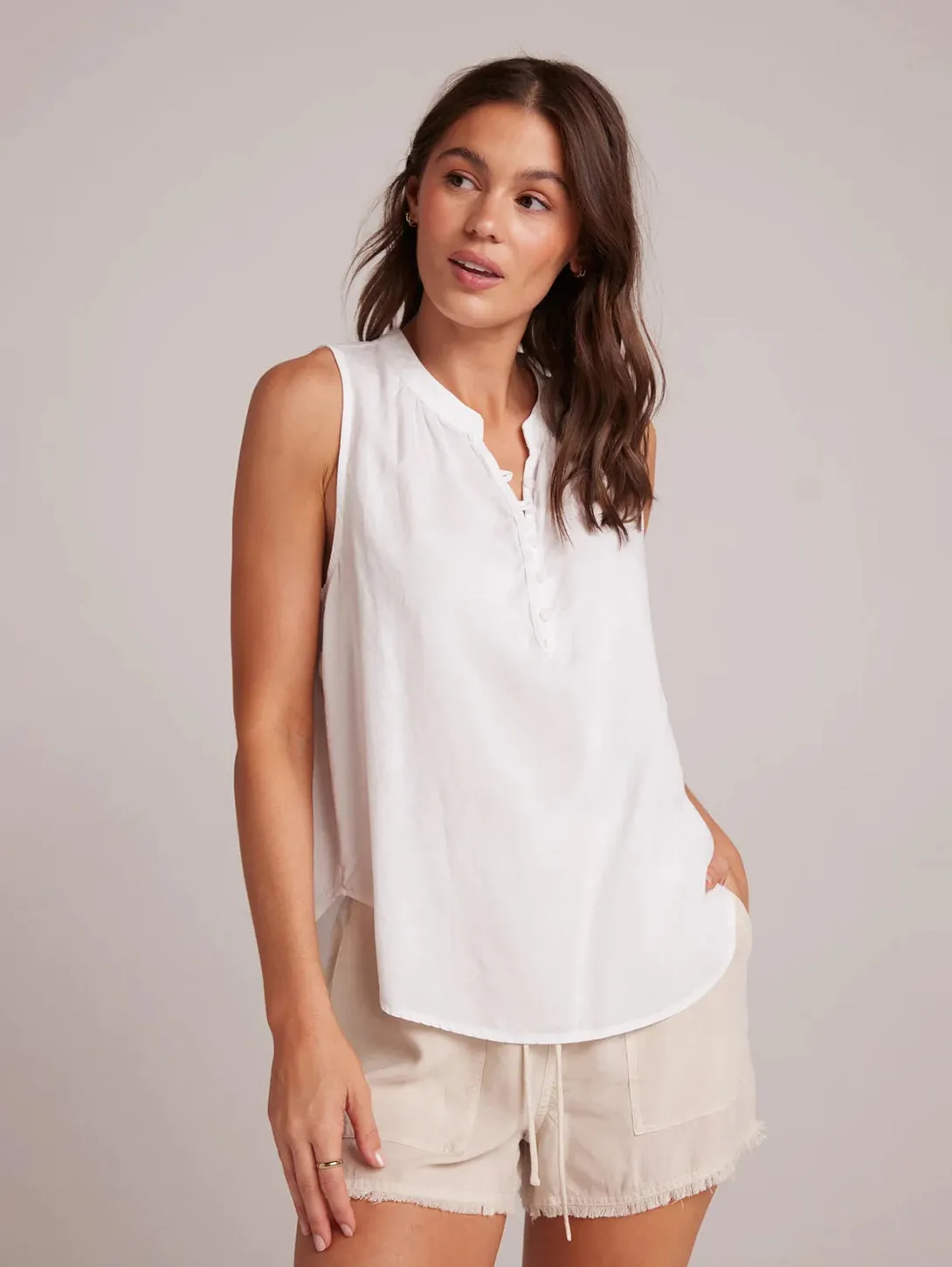 Sleeveless Pullover - White