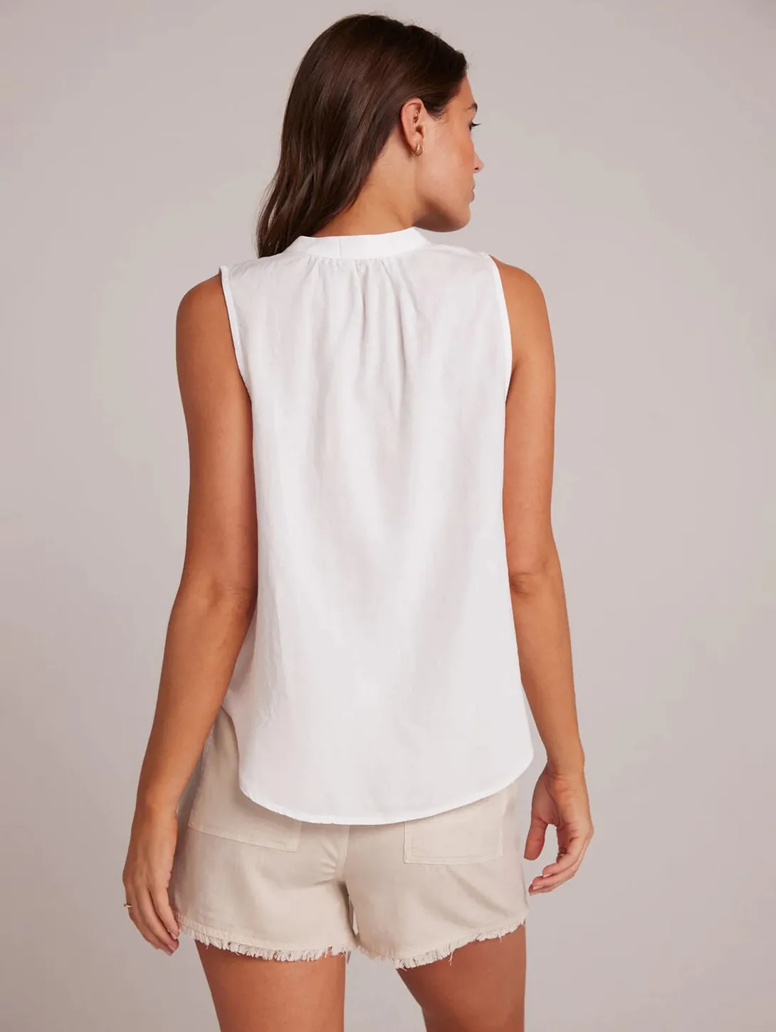 Sleeveless Pullover - White