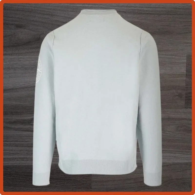 STONE ISLAND  |Crew Neck Long Sleeves Plain Cotton Logo Sweaters