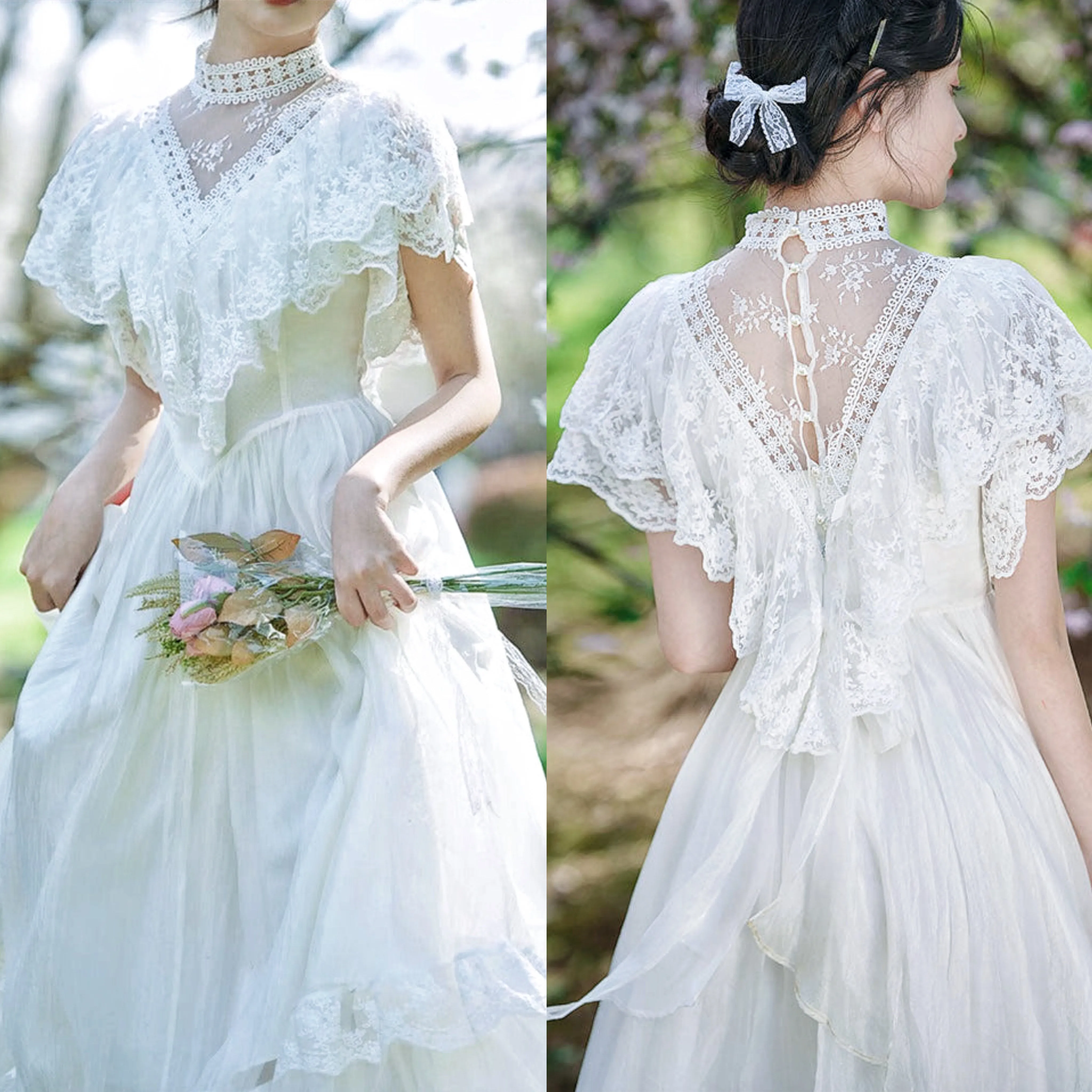 Summer Sanctuary White Lace Gunne Sax Dress