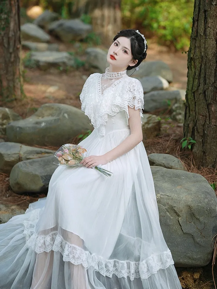 Summer Sanctuary White Lace Gunne Sax Dress