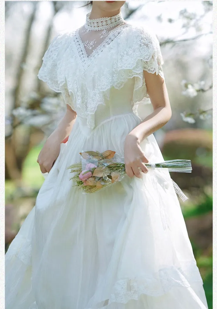 Summer Sanctuary White Lace Gunne Sax Dress