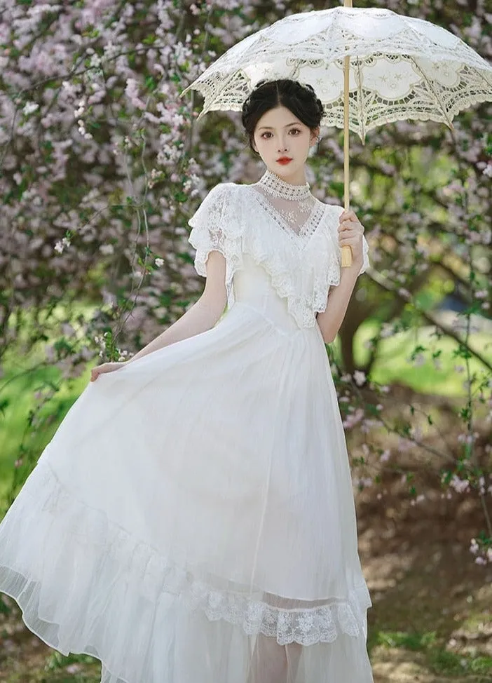 Summer Sanctuary White Lace Gunne Sax Dress