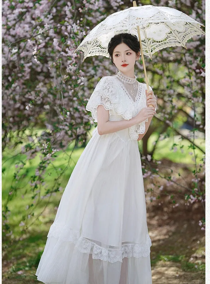 Summer Sanctuary White Lace Gunne Sax Dress