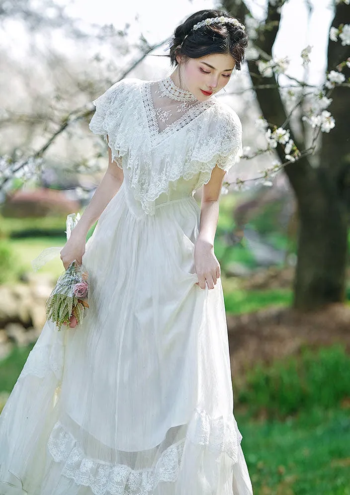 Summer Sanctuary White Lace Gunne Sax Dress