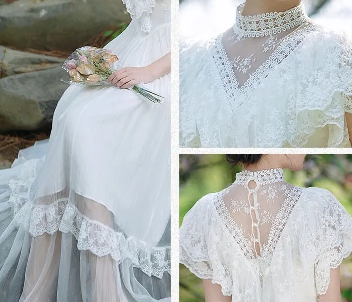 Summer Sanctuary White Lace Gunne Sax Dress