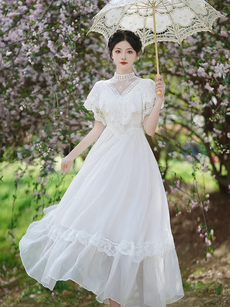 Summer Sanctuary White Lace Gunne Sax Dress