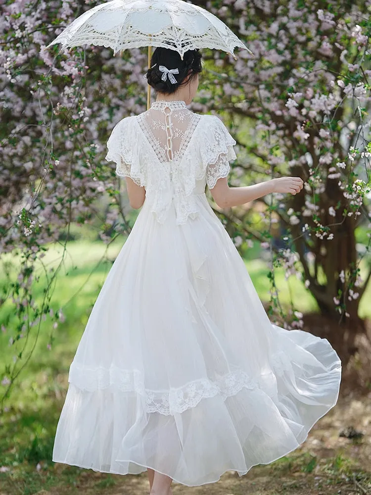 Summer Sanctuary White Lace Gunne Sax Dress