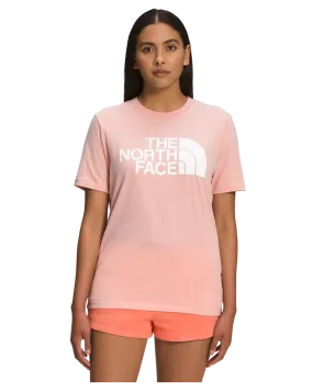 The North Face Women's S / S Half Dome Cotton Tee - Evening Sand Pink / TNF White