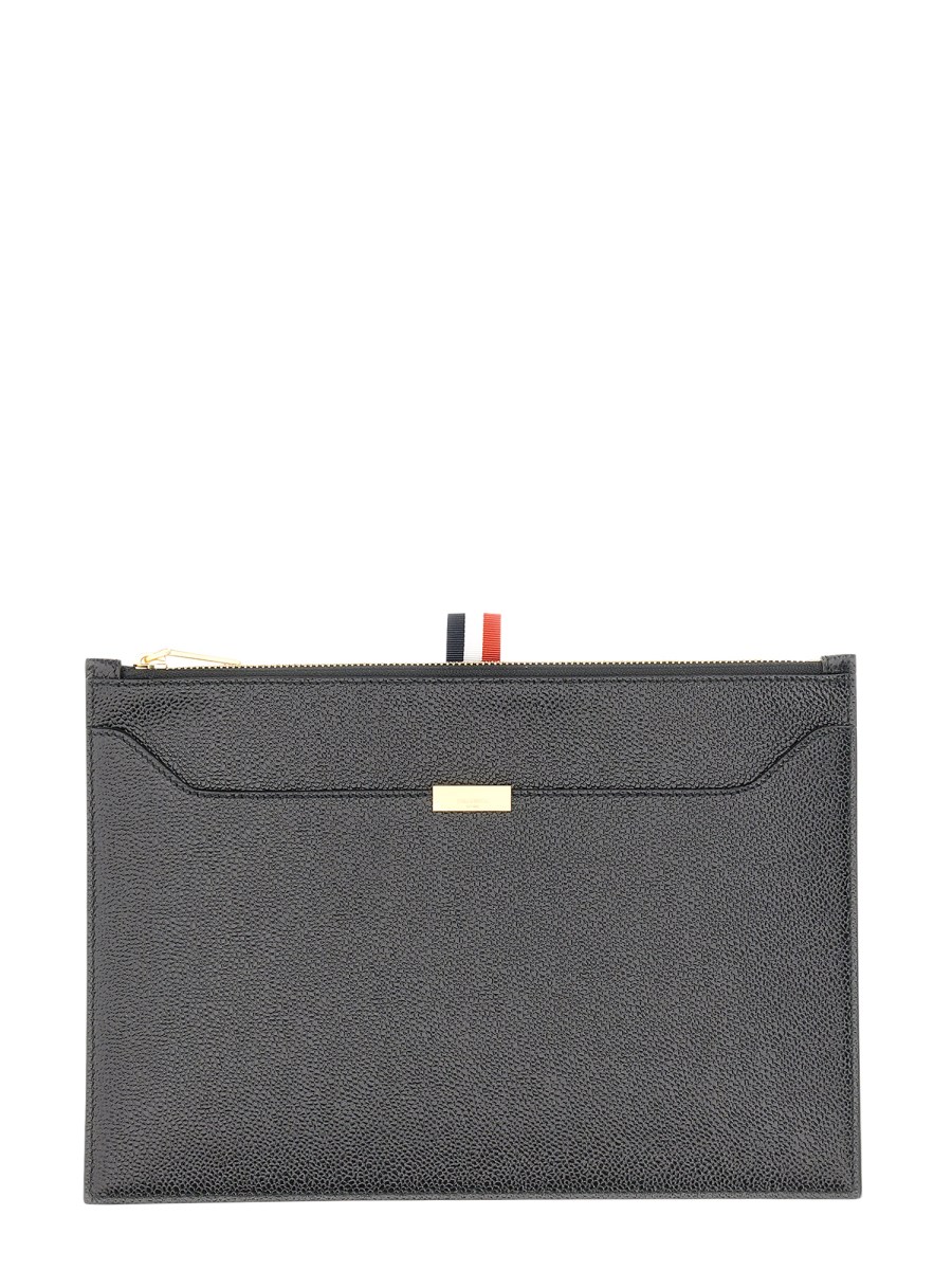 THOM BROWNE    LEATHER BRIEFCASE