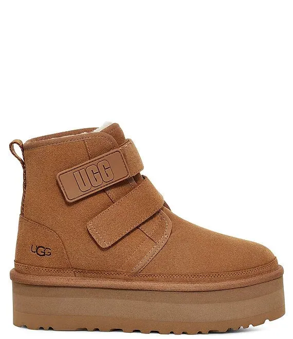 UGG Neumel Platform Suede Strap Booties