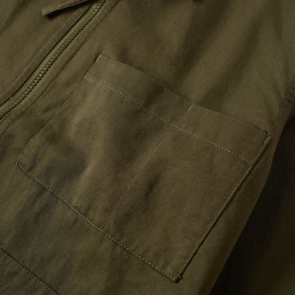 Universal Works Uniform Zip OvershirtOlive Twill