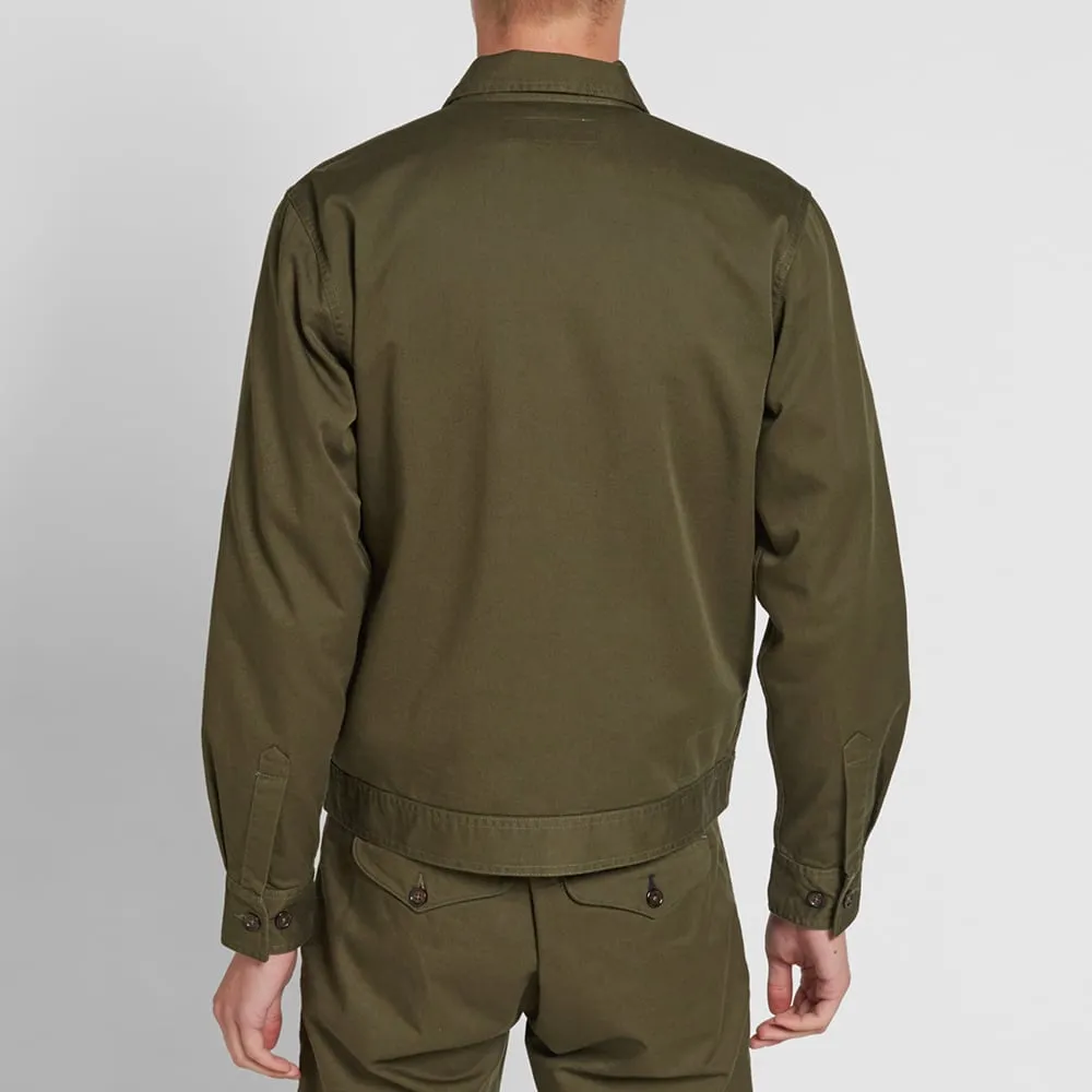 Universal Works Uniform Zip OvershirtOlive Twill