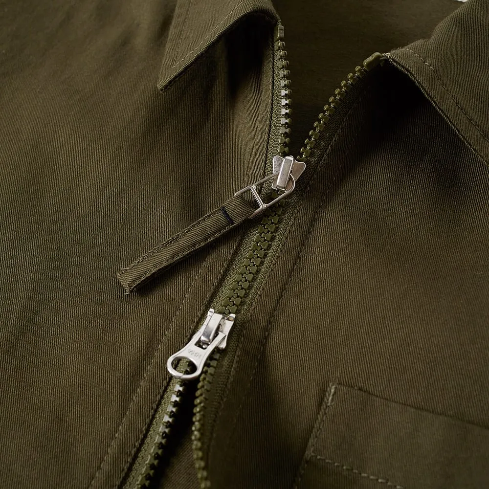 Universal Works Uniform Zip OvershirtOlive Twill