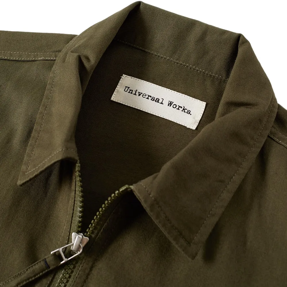 Universal Works Uniform Zip OvershirtOlive Twill