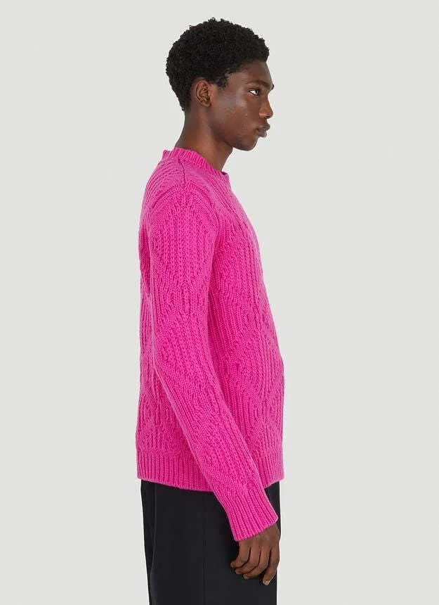 VALENTINO  |Wool Street Style Long Sleeves Luxury Sweaters