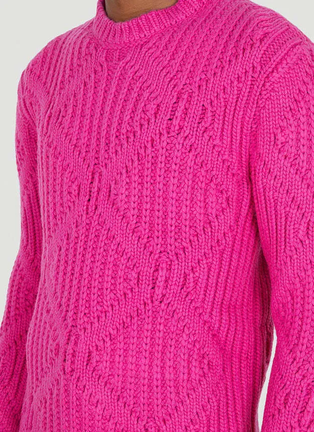 VALENTINO  |Wool Street Style Long Sleeves Luxury Sweaters