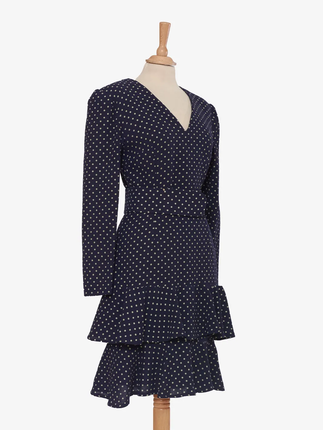 Vintage blue polka dot dress