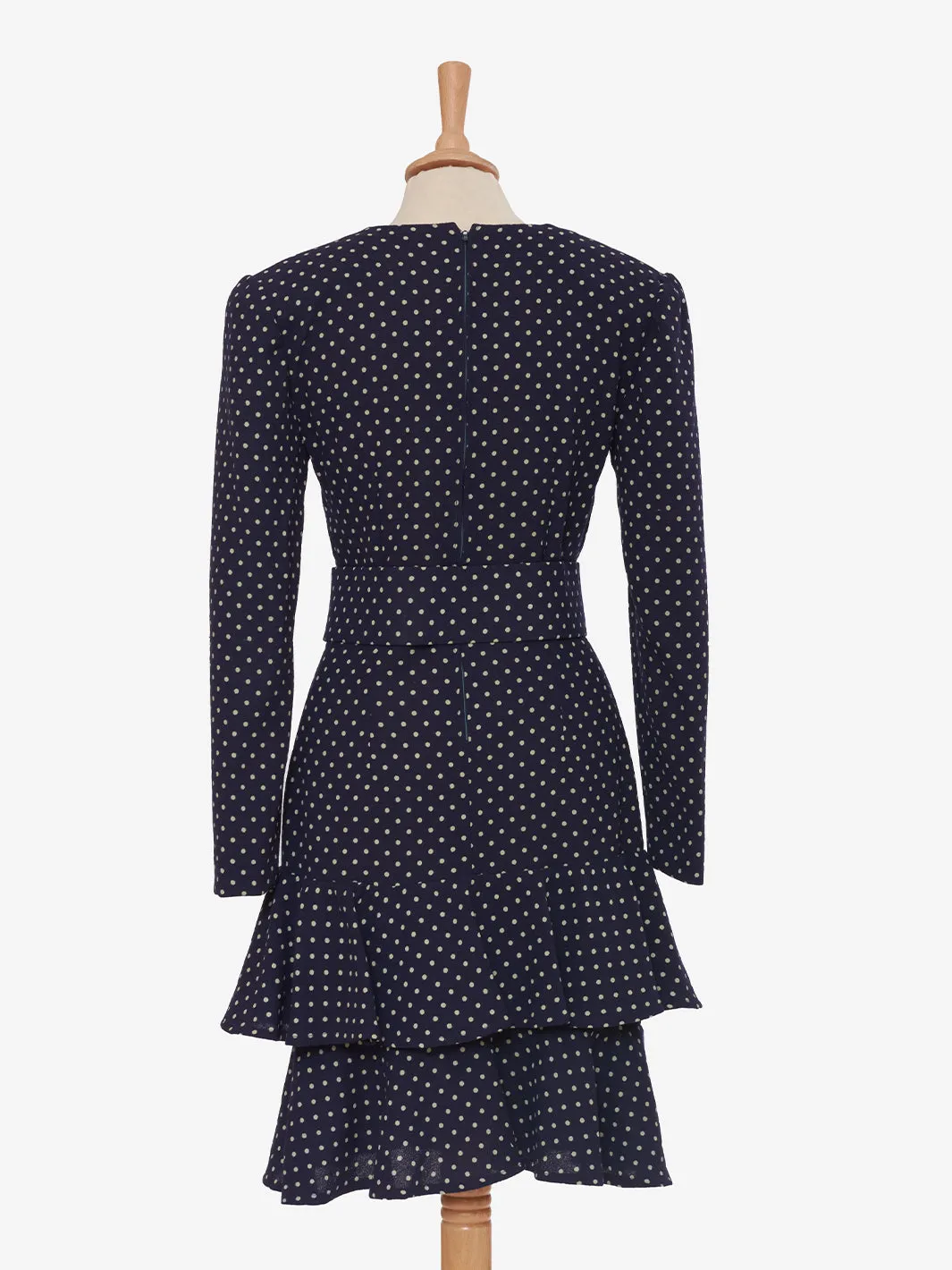 Vintage blue polka dot dress