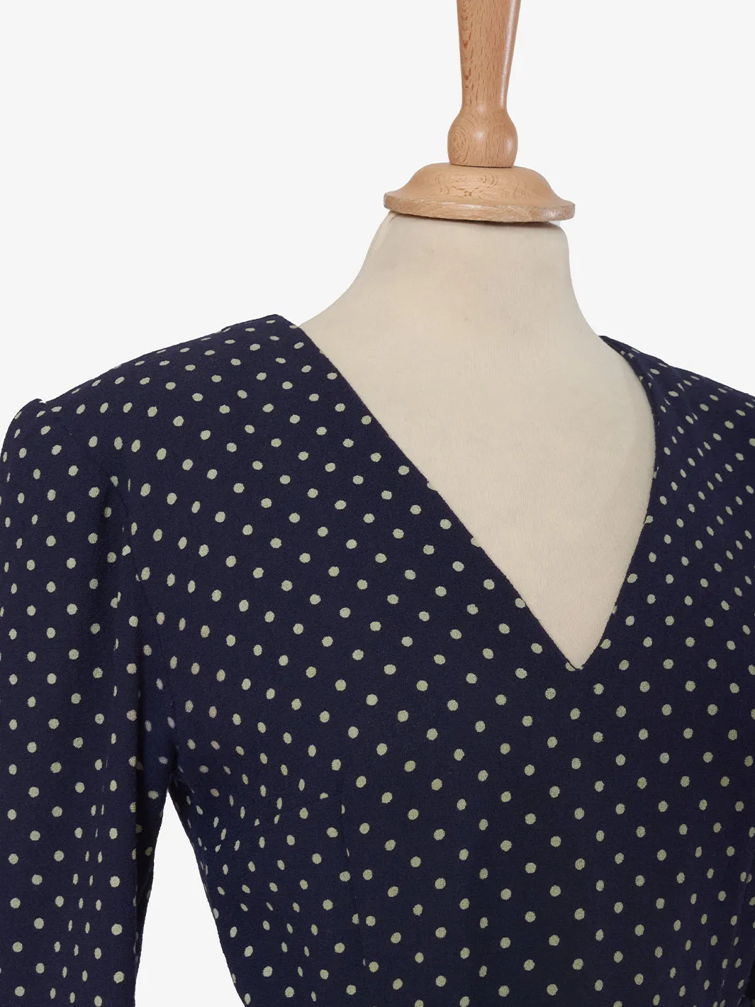 Vintage blue polka dot dress