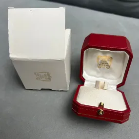 Vintage CARTIER Ring Box + Outer Box 2.60x2.50x2.10 inches