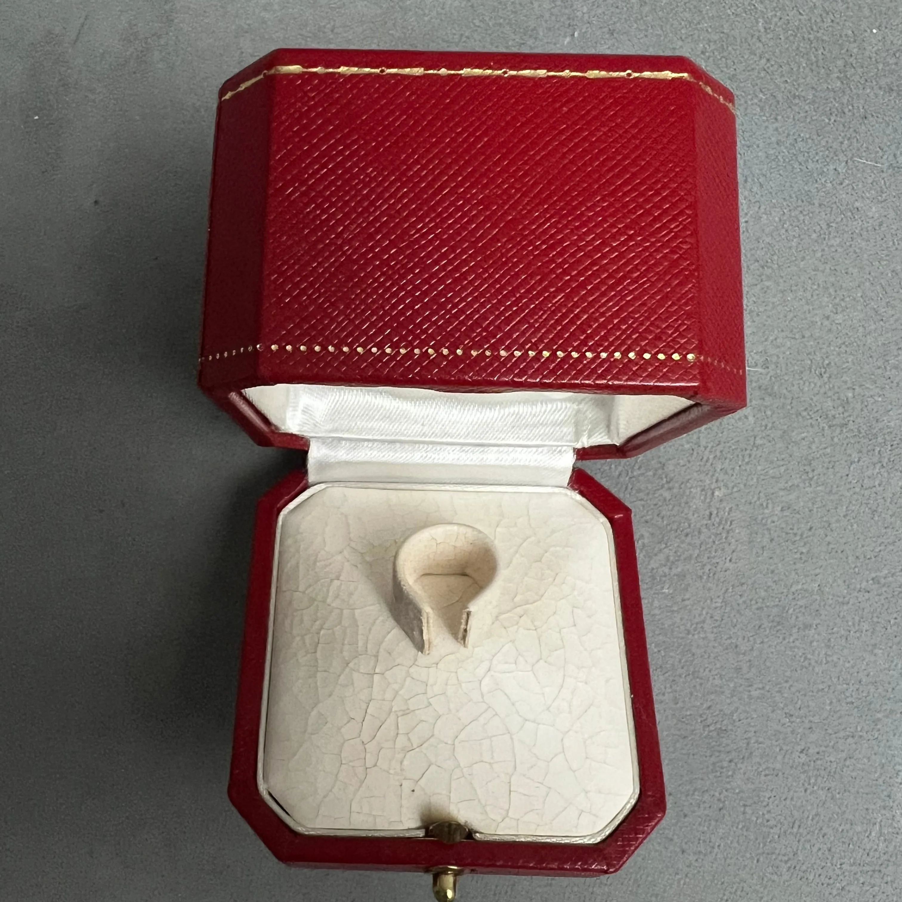 Vintage CARTIER Ring Box + Outer Box 2.60x2.50x2.10 inches