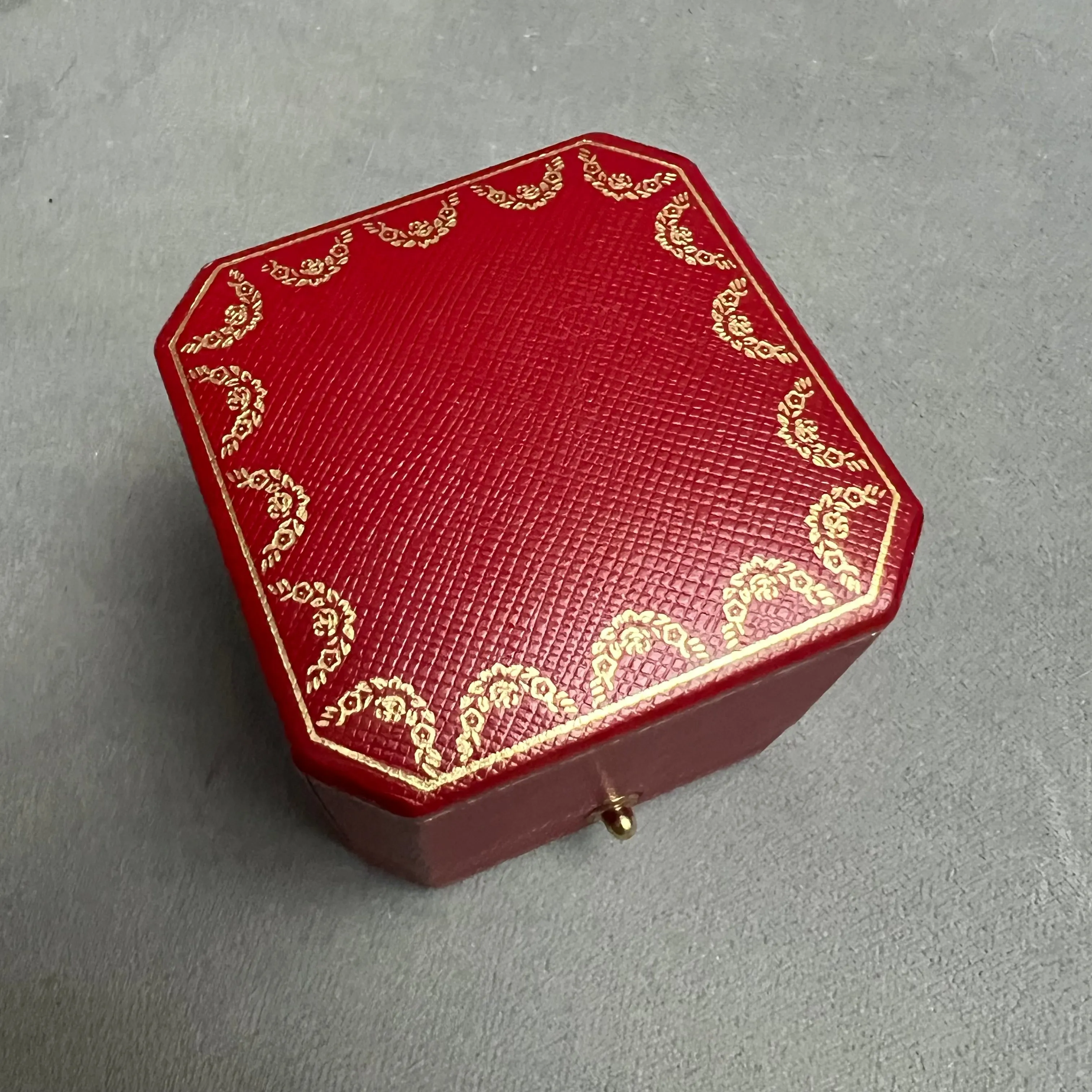 Vintage CARTIER Ring Box + Outer Box 2.60x2.50x2.10 inches