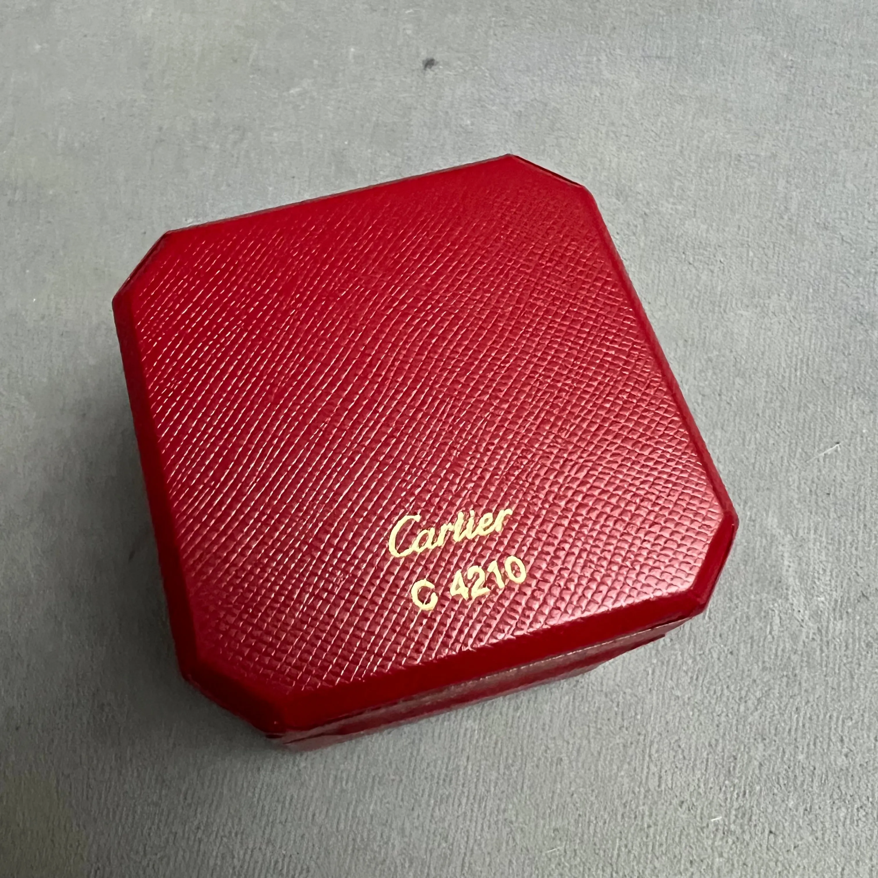 Vintage CARTIER Ring Box + Outer Box 2.60x2.50x2.10 inches