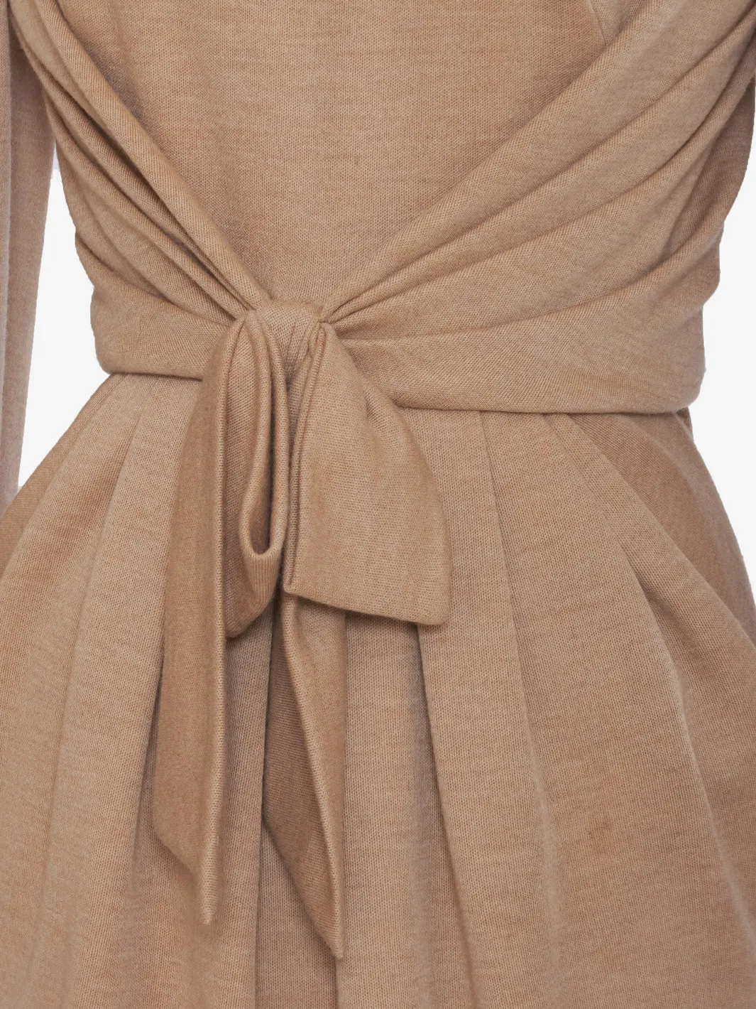 Vintage dress in beige wool