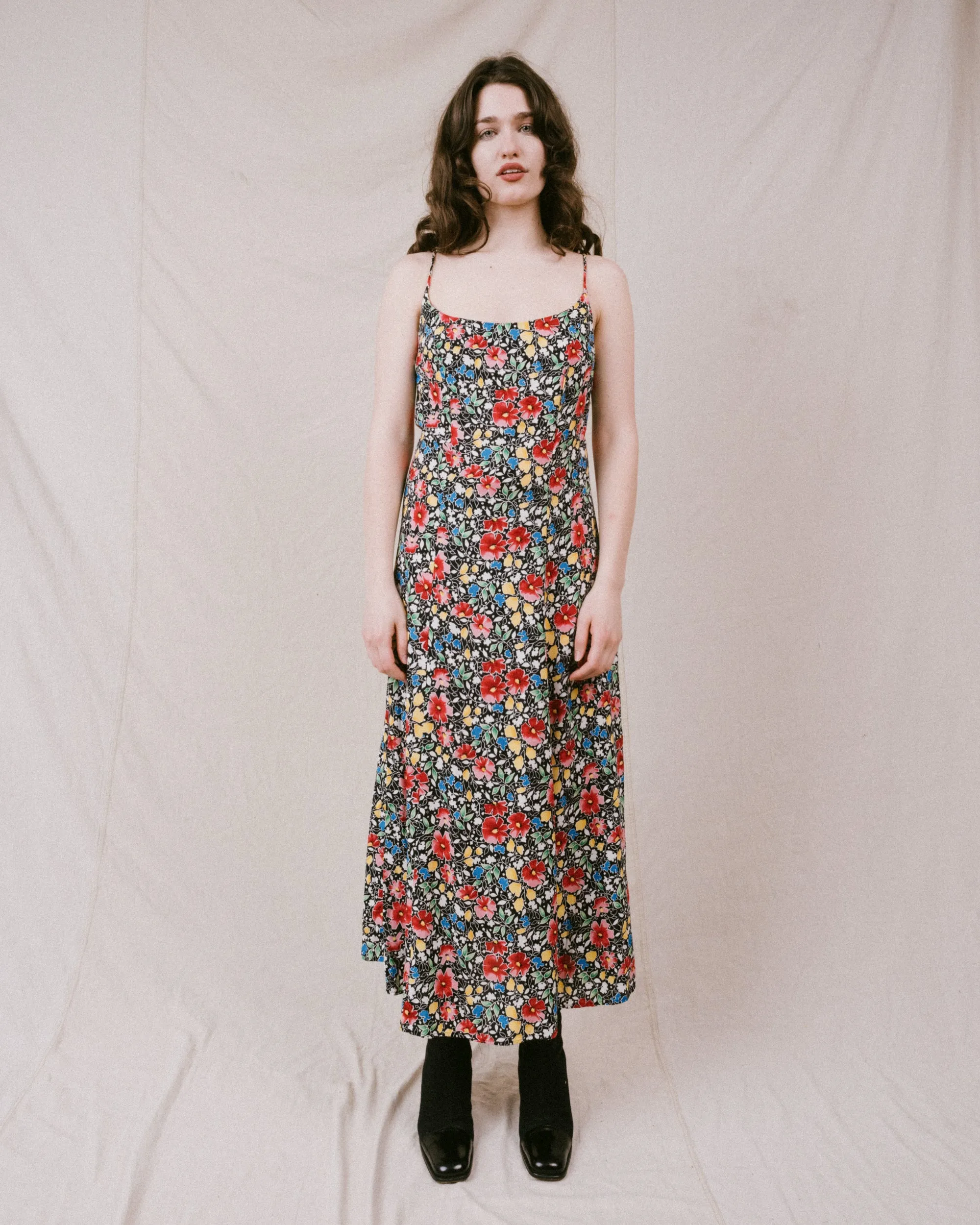 Vintage Strappy Maxi Dress (S/M)